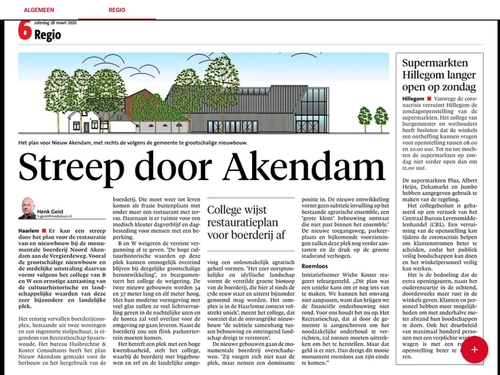 Nieuwbouwplan Noord Akendam van de baan!